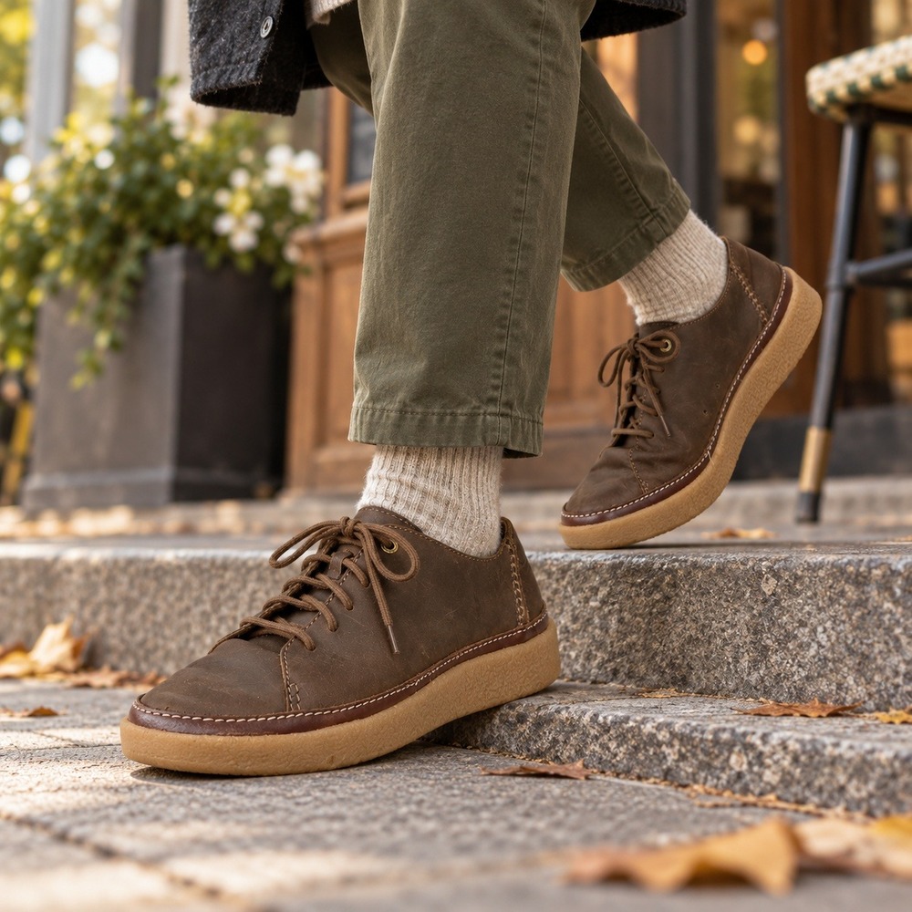 Clarks OakPark Mens Brown Leather Ultimate Comfort Oxfords Size 9.5M